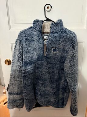 Plush Sherpa Half-Zip Jacket - Blue